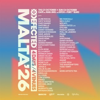 The Defected Malta 2026 Line-up Is Here
